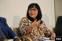 Bonaria Siahaan, executive director of the Millennium Challenge Account, Indonesia. (Vathana Seourn/VOA)