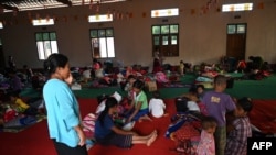 ရှမ်းပြည်နယ်အတွင်း တိုက်ပွဲများကြောင့် ထွက်ပြေးတိမ်းရှောင်ခဲ့ရသည့် ဒေသခံများ။ (သြဂုတ် ၂၅၊ ၂၀၁၉)