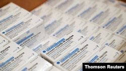 FILE PHOTO: FILE PHOTO: Johnson & Johnson COVID-19 vaccine is administered in Bay Shore, NY