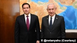 بنیامین نتانیاهو و مارکو روبیو روز دوشنبه در اورشلیم در یک کنفرانس خبری مشترک شرکت کردند.
