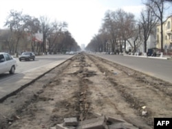 Novoiy markaziy ko'chasidan tramvay liniyasi olib tashlanayapti