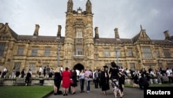 澳大利亞悉尼大學的畢業典禮日。（2016年4月22日）