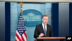 Радник з національної безпеки США Джейк Салліван під час пресконференції в Білому домі 