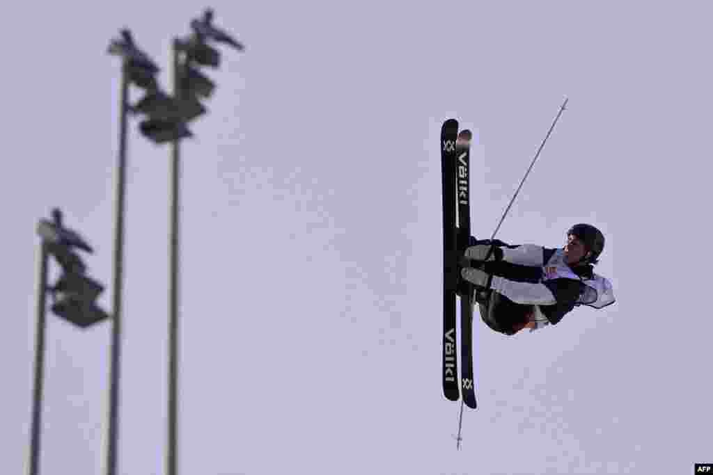 New Zealand's Luca Harrington competes in the men's Freeski Big Air during the FIS Snowboard &amp; Freeski Big Air World Cup Shougang in Beijing, China.