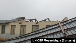 Escola Secundária de Anchilo, Cidade de Nampula durante a passagem do ciclone Jude.