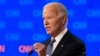 Presiden AS Joe Biden saat menyampaikan pendapat dalam debat capres yang digelar oleh CNN, Kamis, 27 Juni 2024 di Atlanta. (Foto: Gerald Herbert/AP Photo)