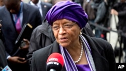 La présidente du Libéria, Ellen Johnson Sirleaf, à Bruxelles pour la conférence sur l'épidémie à virus Ebola (AP )