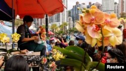 新冠肺炎疫情下香港政府食環署轄下15個年宵市場全部只准賣鮮花，禁止售賣其他物品(2021年2月11日)