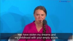 Greta Thunberg at the United Nations Sept 2019