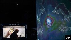 华为公司2019年8月19日在深圳5G网络技术展览会上的展品。