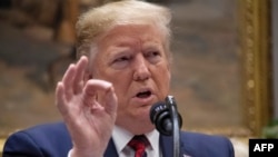 Predsednik SAD Donald Tramp tokom govora u Beloj kući, 9. maja 2019. (Foto: AFP/Jim Watson)