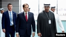 Američki državni sekretar Marco Rubio susreo se sa predsjednikom Ujedinjenih Arapskih Emirata šeikom Mohamedom bin Zayedom Al Nahyanom u Abu Dabiju, 19. februar 2025. (Foto: REUTERS/Evelyn Hockstein)
