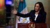Wakil Presiden AS Kamala Harris dalam konferensi pers di Istana Nasional di Guatemala City, 7 Juni 2021.