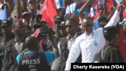 Rais Paul Kagame akiwa katika kampeni Rwanda