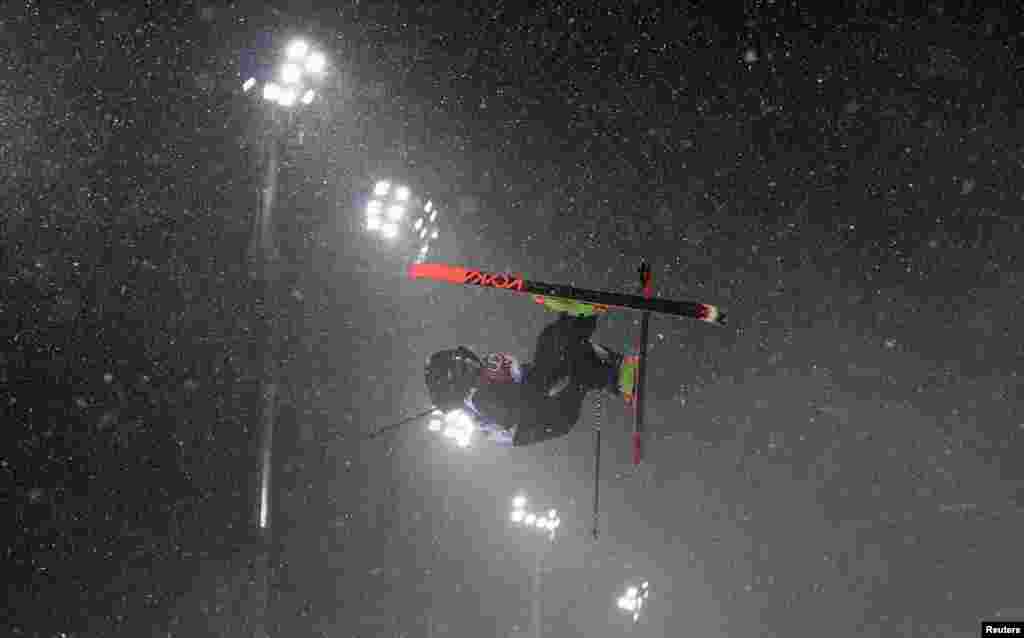 New Zealand's Beau-James Wells competes during the men's freestyle skiing halfpipe qualification round in Rosa Khutor, Krasnaya Polyana, Russia,&nbsp;Feb. 18, 2014.