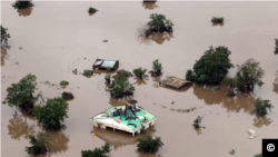 Nesta foto de arquivo, a situação no distrito de Buzi, na província de Sofala, nas cheias de 2019.