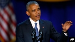 Obama no seu discurso de despedida