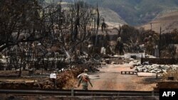 Pripadnici Nacionalne garde u Lahaini (Foto: Patrick T. Fallon / AFP)