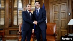 Президент Франції Еммануель Макрон та канадський прем’єр-міністр Джастін Трюдо застерегли, що торговельна війна загрожує робочим місцям у США