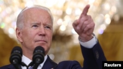 جوبایدن، رییس جمهور امریکا حین کنفرانس خبری در قصر سفید تعهد کرد که به حمایت خود از قوای افغانستان ادامه می دهد 