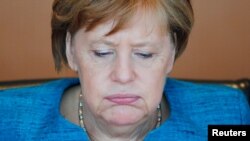 La Chancelière allemande Angela Merkel lors d'une réunion de cabinet à Berlin, le 12 avril 2017.