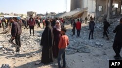 محل یکی از حملات هوایی اسراییل در شهر خان یونس، دوم دسمبر ۲۰۲۵