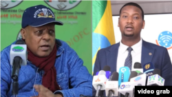 የኦፌኮ ሊቀመንበር ፕሮፌሰር መረራ ጉዲና፣ የኦሮሚያ ክልላዊ መንግሥት ቃል አቀባይ ኃይሉ አዱኛ