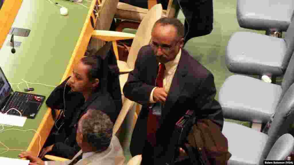 ኤርትራን ወክለው በተባበሩት መንግስታት ድርጅት ጠቅላላ ሰባኛ ጉባኤ የተሳተፉት አባሎች