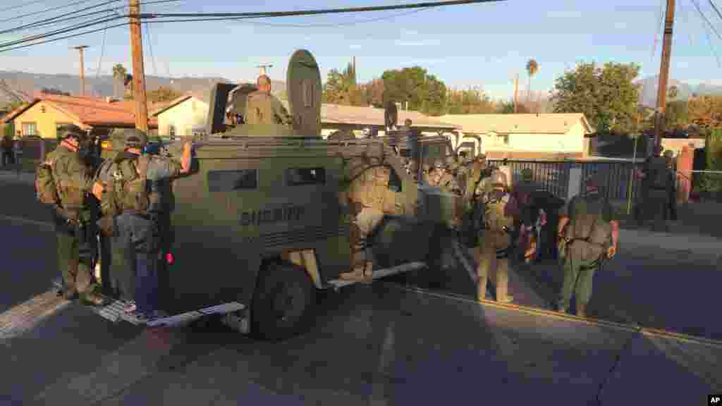 Jami'an Tsaro Da Motar Silke Suna Neman wadanda Suka yi Harbin San Bernardino &nbsp;