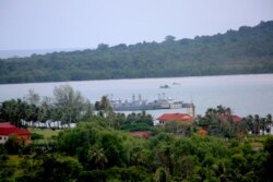 FILE - A vista over Cambodia’s Ream Naval base in Preah Sihanouk province, Friday, July 26, 2019. (Sophat Soeung/VOA Khmer)