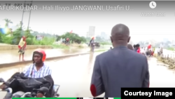 Hali ilivyokuwa katika eneo la Jangwani mjini Dar es Salaam baada ya mvua kubwa kunyesha Jumanne, Oktoba 13, 2020. Picha kwa hisani ya Global Publishers TV, Tanzania.