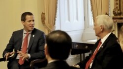 El vicepresidente de EE.UU., Mike Pence, se reunió en el Congreso con el presidente interino de Venezuela, Juan Guaidó, el 5 de febrero.