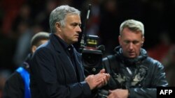 Jose Mourinho, lors du match entre Manchester United et Valence, Angleterre, le 2 octobre 2018.