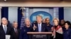 El presidente de EE.UU. Donald Trump habla en conferencia de prensa en la Casa Blanca, sobre la respuesta de su gobierno al coronavirus. Marzo 15 de 2020.