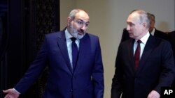 ՌԴ նախագահ Վլադիմիր Պուտինը և ՀՀ վարչապետ Նիկոլ Փաշինյանը