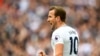 Le joueur , Harry Kane de Tottenham lors d'un match contre Leicester City, Angleterre, le 13 mai 2018.