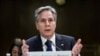 Menteri Luar Negeri AS Antony Blinken berbicara dalam pertemuan dengan Senat AS di Gedung Capitol, Washington, pada 31 Oktober 2023. (Foto: AP/J. Scott Applewhite)