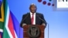 Le président sud-africain Cyril Ramaphosa à Sandton, Afrique du Sud, le 13 avril 2023.