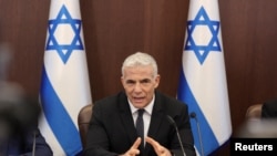 یائیر لاپید، نخست‌وزیر اسرائيل.
