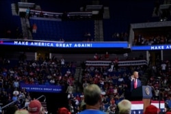 Una vista del primer mitin de campaña del presidente Donald Trump con miras a las elecciones de 2020. Tulsa, Oklahoma, 20 de junio de 2020.