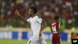 Jordan Ayew durant la Coupe d'Afrique des nations 2015