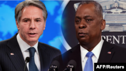 美國國務卿布林肯（Blinken）和國防部長奧斯汀（Austin）。