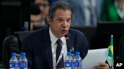 Brazilski ministar finansija Fernando Haddad govori na sastancima ministara finansija i guvernera centralnih banaka G20 u Sao Paulu, Brazil, 29. februara 2024.