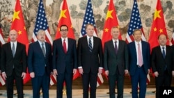 2019年3月29日美中貿易談判代表在北京合影.