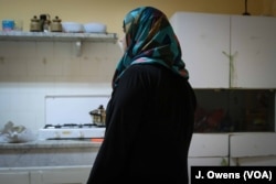 Reja at the offices of the Lebanese Council to Resist Violence Against Woman (LECORVAW) in Tripoli, Lebanon.