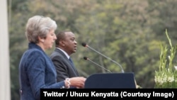 Rais Uhuru Kenyatta na Waziri Mkuu Theresa May