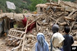 تخریب ناشی از زمین‌لرزه در استان خوست افغانستان. ٢٢ ژوئن ٢٠٢٢