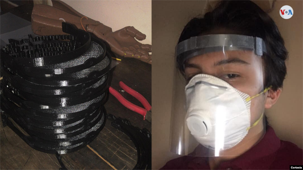 Para la distribución de los protectores faciales se apoya en el grupo &ldquo;Cochabamba contra el COVID-19&rdquo;, conformado por voluntarios.