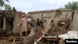 ویرانی ناشی سیلاب ناگهانی در قریه گلداغ ولسوالی لعل پور ولایت ننگرهار
