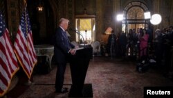 Novoizabrani američki predsjednik na konferenciji za novinare u Mar-a-Lagu, u Palm Biču na Floridi, (REUTERS/Carlos Barria)